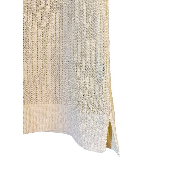 J. MCLAUGHLIN Lena Knit Organic Cotton Tank Size Small Ivory Open Knit Coastal - Picture 5 of 7